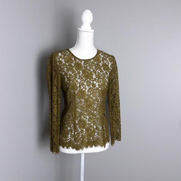 J. Crew Tops - 3/$25 J. Crew | Olive Green Lace Blouse
